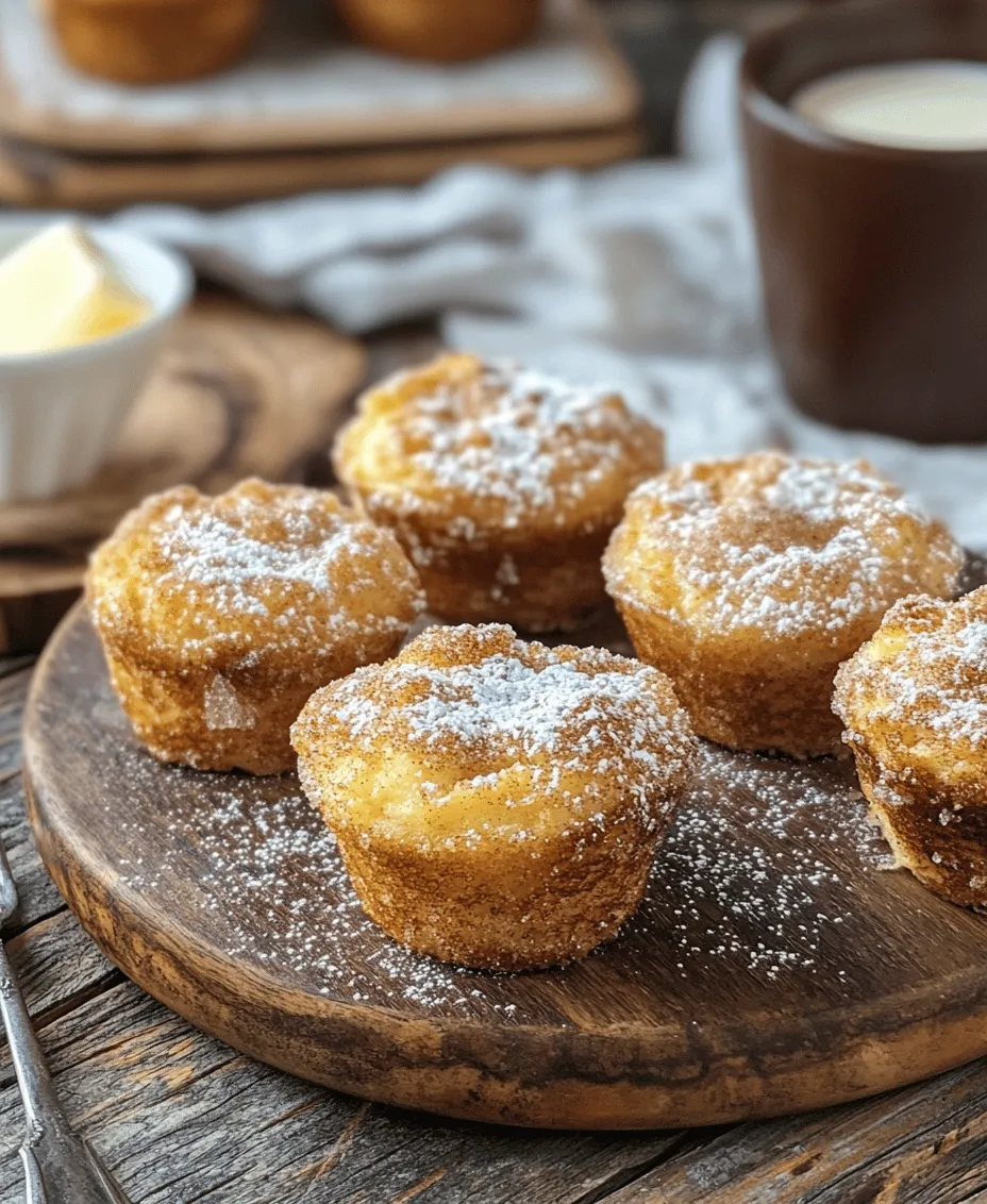 Start your day on a sweet note with our Cinnamon Sugar French Toast Muffins. This innovative recipe takes the beloved classic of French toast and transforms it into delightful muffins, making it easy to enjoy this breakfast favorite on the go. Imagine soft, pillowy muffins infused with warm cinnamon and sugar, topped with a buttery, sweet crust that adds just the right amount of indulgence. Whether you're looking for an easy weekday breakfast or a special treat for the weekend, these Cinnamon Sugar French Toast Muffins are sure to please everyone at your table.