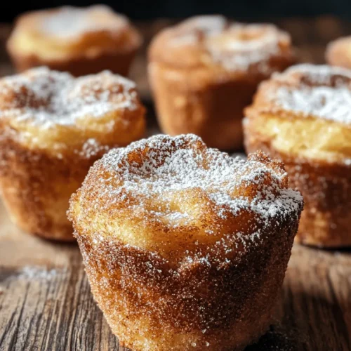 Start your day on a sweet note with our Cinnamon Sugar French Toast Muffins. This innovative recipe takes the beloved classic of French toast and transforms it into delightful muffins, making it easy to enjoy this breakfast favorite on the go. Imagine soft, pillowy muffins infused with warm cinnamon and sugar, topped with a buttery, sweet crust that adds just the right amount of indulgence. Whether you're looking for an easy weekday breakfast or a special treat for the weekend, these Cinnamon Sugar French Toast Muffins are sure to please everyone at your table.