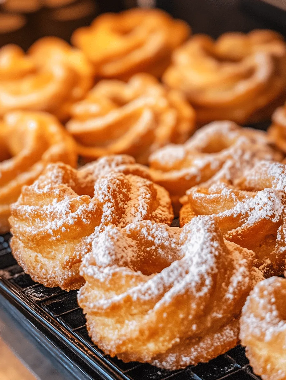 French crullers are a beloved pastry that encapsulates the essence of French baking—flaky, light, and irresistibly sweet. These delightful treats not only offer a satisfying crunch with each bite but also boast an airy texture that melts in your mouth. Their unique shape, often resembling a twisted ring, and their sweet glaze make them a favorite among pastry enthusiasts and casual snackers alike. Whether enjoyed with a cup of coffee in the morning or as an afternoon indulgence, crullers have a special place in the hearts of many.