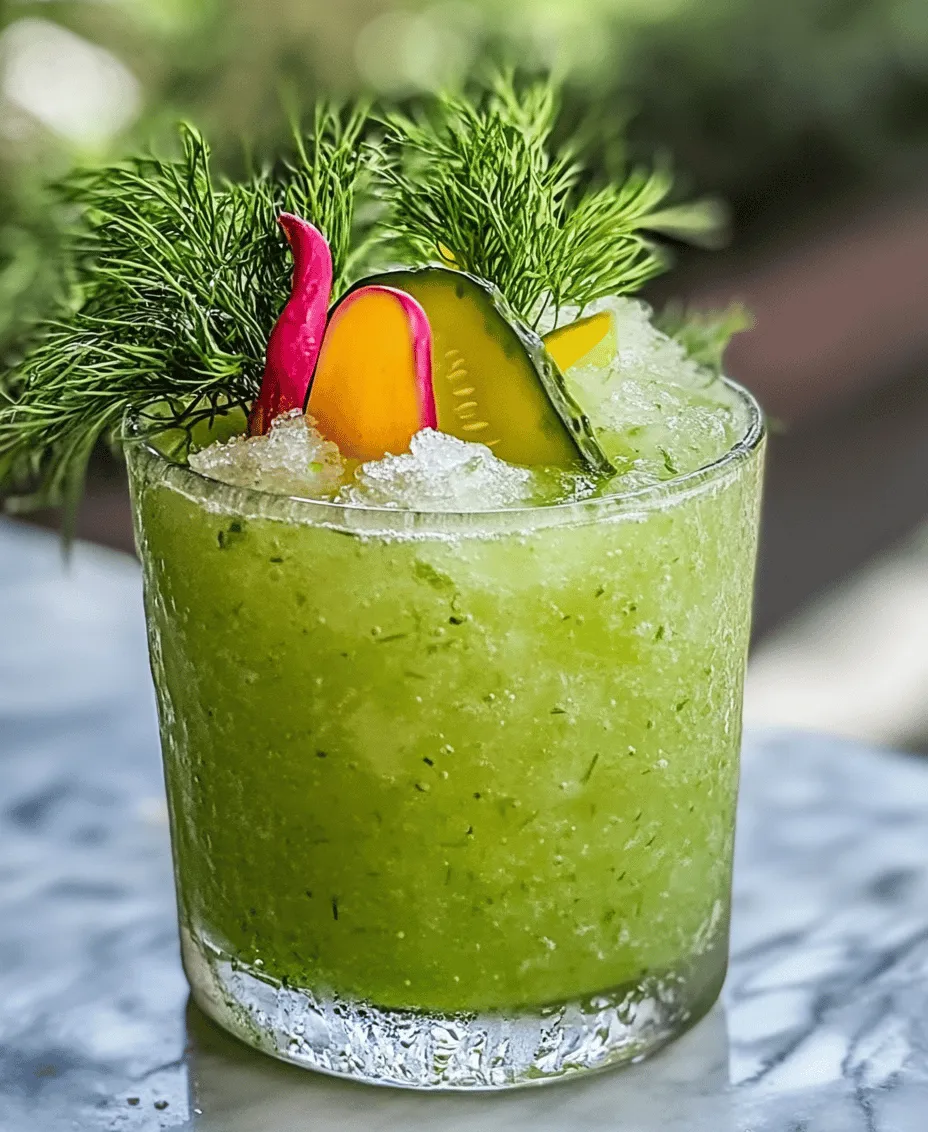 In the ever-evolving landscape of culinary creativity, the Refreshing Pickle Slushy stands out as a delightful anomaly. This unconventional drink has garnered a growing fanbase among adventurous eaters and cocktail enthusiasts alike, thanks to its unique balance of flavors and refreshing qualities. Imagine a hot summer day where nothing sounds better than a cold drink that tantalizes the taste buds with a punch of tanginess—this is precisely what the Refreshing Pickle Slushy offers. Combining the piquant essence of dill pickle juice with the icy texture of a slushy, this drink is not only a quirky treat for gatherings but also an exciting way to step outside the traditional beverage box.