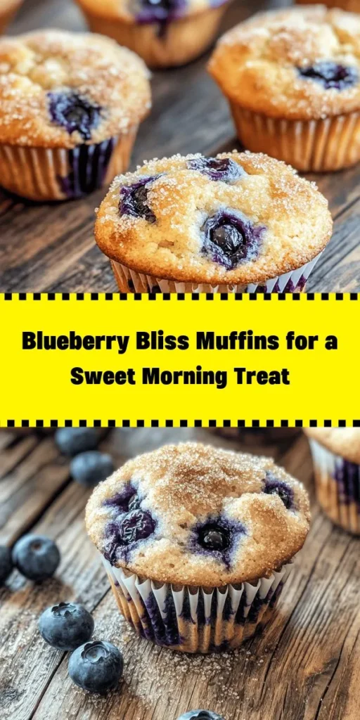 Indulge in these Bursting Blueberry Bliss Muffins, a delightful treat perfect for breakfast or a snack! Made with a mix of all-purpose and whole wheat flour, they're fluffy and flavorful, packed with juicy blueberries that add a burst of freshness in every bite. This easy recipe takes just 35 minutes to prepare and yields 12 delicious muffins. Whether served warm or at room temperature, these muffins are sure to become a family favorite!