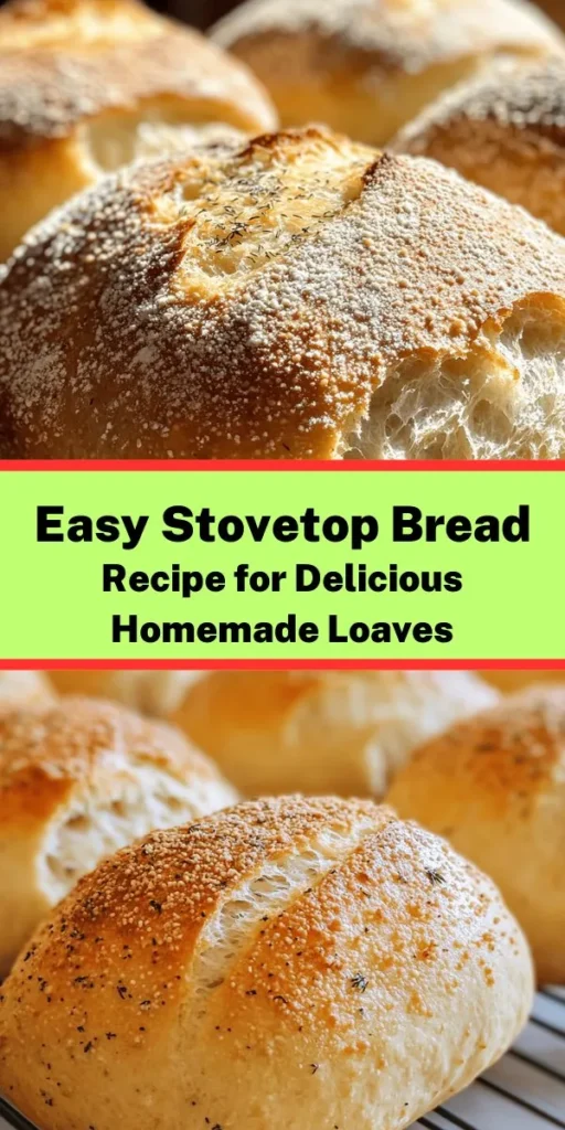 Discover the joy of homemade bread with this easy Stovetop Surprise Bread recipe! With simple ingredients like flour, yeast, and olive oil, you can create soft and delicious loaves without an oven. Ideal for beginner bakers, this no-bake method combines kneading and steaming for a delightful crust and fluffy interior. Perfect for sandwiches or as a side for soups, it’s a must-try. Enjoy this delightful treat with your loved ones!