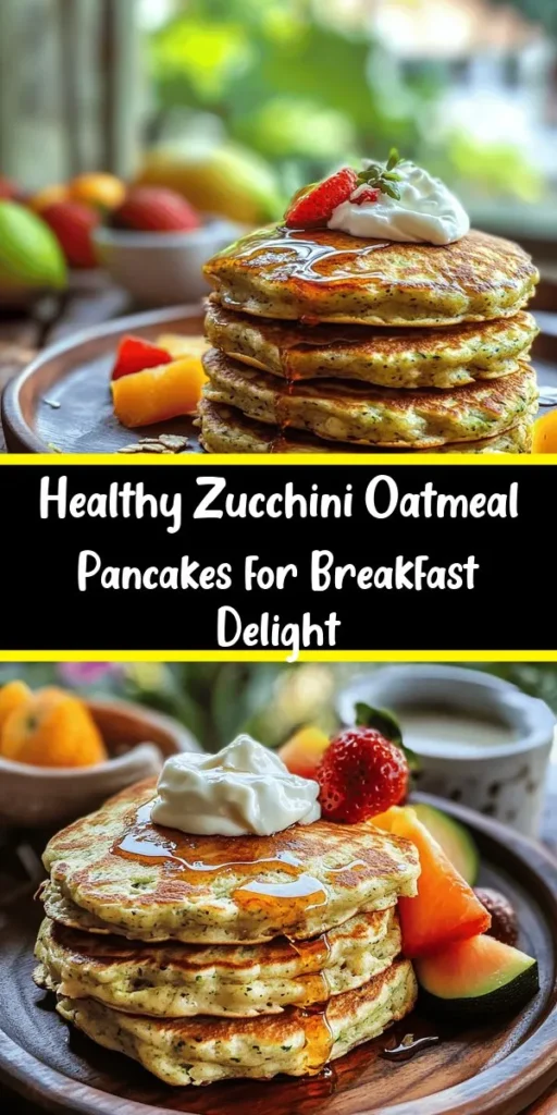 Looking for a healthy twist on breakfast? Try these delicious Zucchini and Oatmeal Pancakes! Packed with nutrients from fresh zucchini and wholesome rolled oats, they're a great start to your day. Whip up the batter in just minutes, cook them up to a golden perfection, and serve with your favorite toppings like fresh fruit or a drizzle of maple syrup. It's a fun and tasty way to sneak in extra veggies while enjoying fluffy pancakes! Perfect for a healthy family breakfast or brunch!