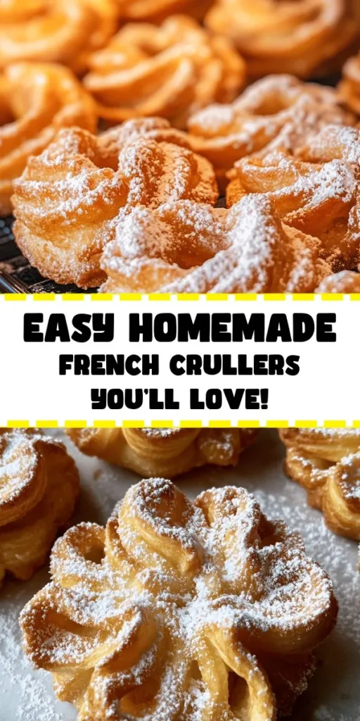 Indulge in the delightful world of French Crullers with this easy recipe! Made from a simple dough of water, butter, flour, and eggs, these light and airy treats are perfect for any occasion. After frying until golden brown, a dusting of powdered sugar adds the finishing touch. Whether you choose to enhance the flavor with vanilla or a hint of orange zest, these crullers are sure to impress. Whip up a batch in just 30 minutes and enjoy with family and friends!