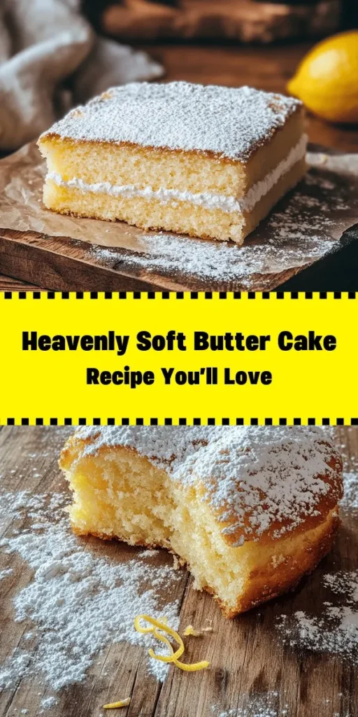 Indulge in the heavenly delight of this Cloud-like Soft Butter Cake! Perfectly fluffy and rich in flavor, this easy recipe combines softened butter, sugar, and eggs, creating a moist cake that's great for any occasion. With a hint of lemon zest to elevate the taste, it's a must-try for dessert lovers. Bake, cool, and enjoy this delightful treat on its own or dust with powdered sugar for a touch of elegance. Get ready to impress your friends and family!