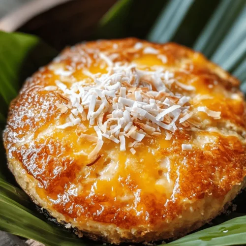 Bibingka is a cherished traditional delicacy from the Philippines, renowned for its soft, fluffy texture and delightful flavor. This rice cake, made primarily from rice flour and coconut milk, holds a special place in Filipino culture, often enjoyed during festive occasions such as Christmas and local festivals. The sweet, slightly savory treat is typically sold by street vendors or made at home, where families gather to share in the joy of cooking and eating together.