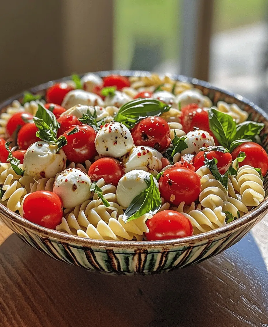 To craft the perfect Easy Caprese Pasta Salad, it is essential to understand the key ingredients that will elevate this dish. Each component plays a unique role, contributing to the harmony of flavors and textures that define this delightful salad.