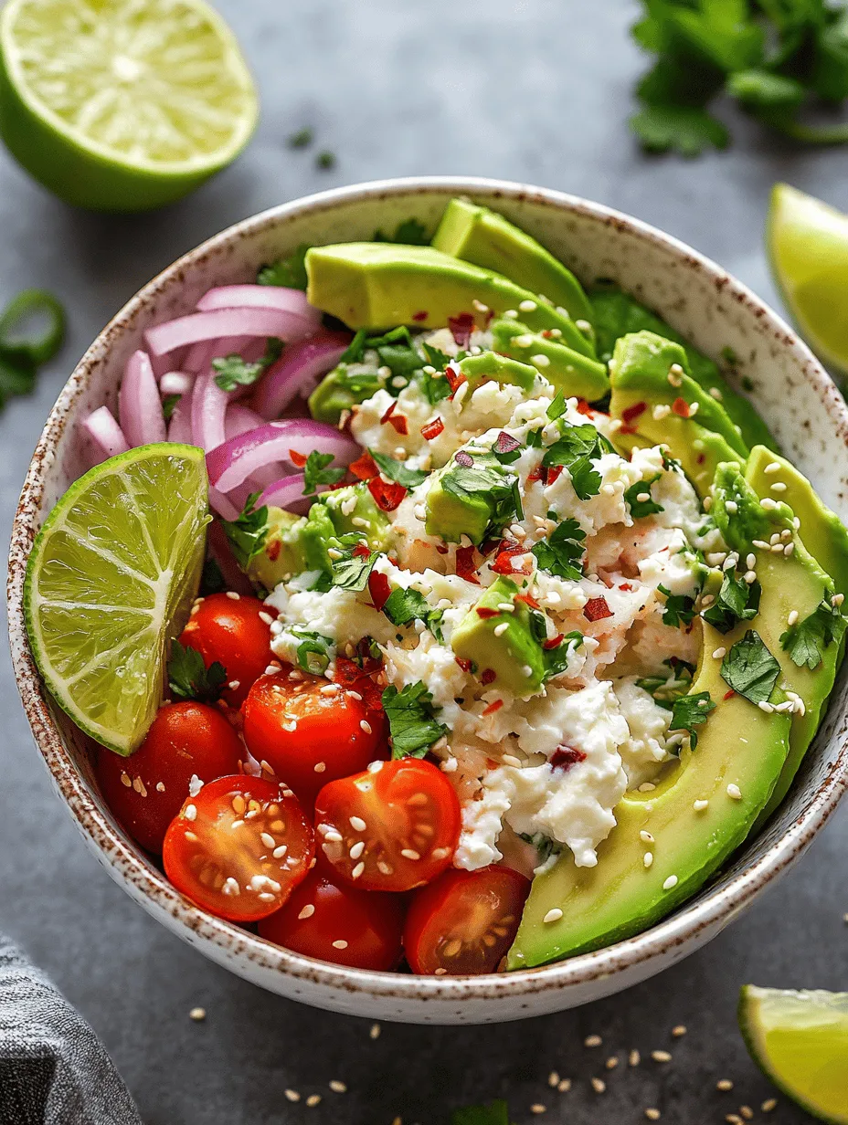 The Cottage Cheese Delight Bowl is more than just a meal; it’s a celebration of flavor and nutrition packed into a single dish. This refreshing bowl combines creamy cottage cheese with the delicate taste of lump crab meat and a medley of fresh vegetables, making it an exquisite choice for anyone seeking a light yet satisfying meal. Whether you’re looking for a quick lunch option or a nutritious snack, this dish is designed to cater to your needs while tantalizing your taste buds.