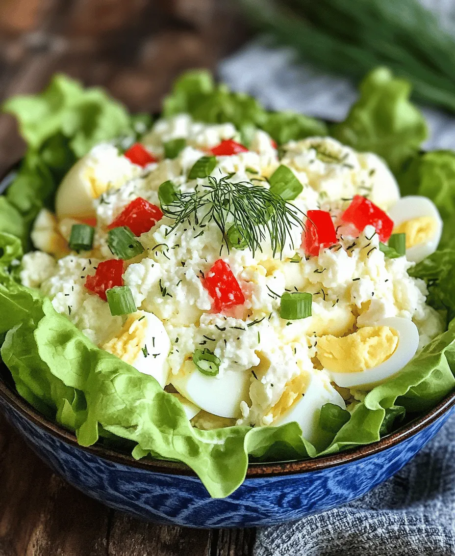 To create a delicious Simple Cottage Cheese Egg Salad, you’ll need to gather a few key ingredients, each contributing unique flavors and health benefits. Here’s a closer look at the nutritional advantages of each component: