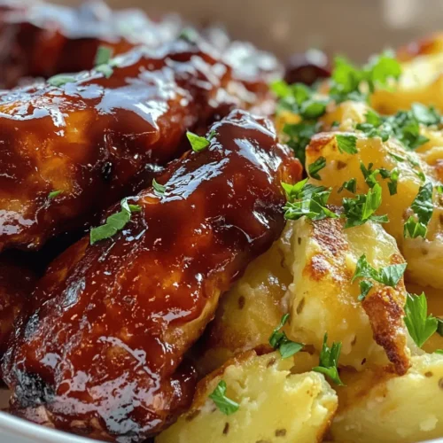 If you’re on the hunt for a mouthwatering dish that combines robust flavors with nutritional benefits, look no further than High Protein Honey BBQ Chicken paired with Creamy Garlic Parmesan Potatoes. This recipe not only satisfies your taste buds but also packs a powerful punch of protein, making it perfect for fitness enthusiasts and anyone looking to enjoy a hearty meal.