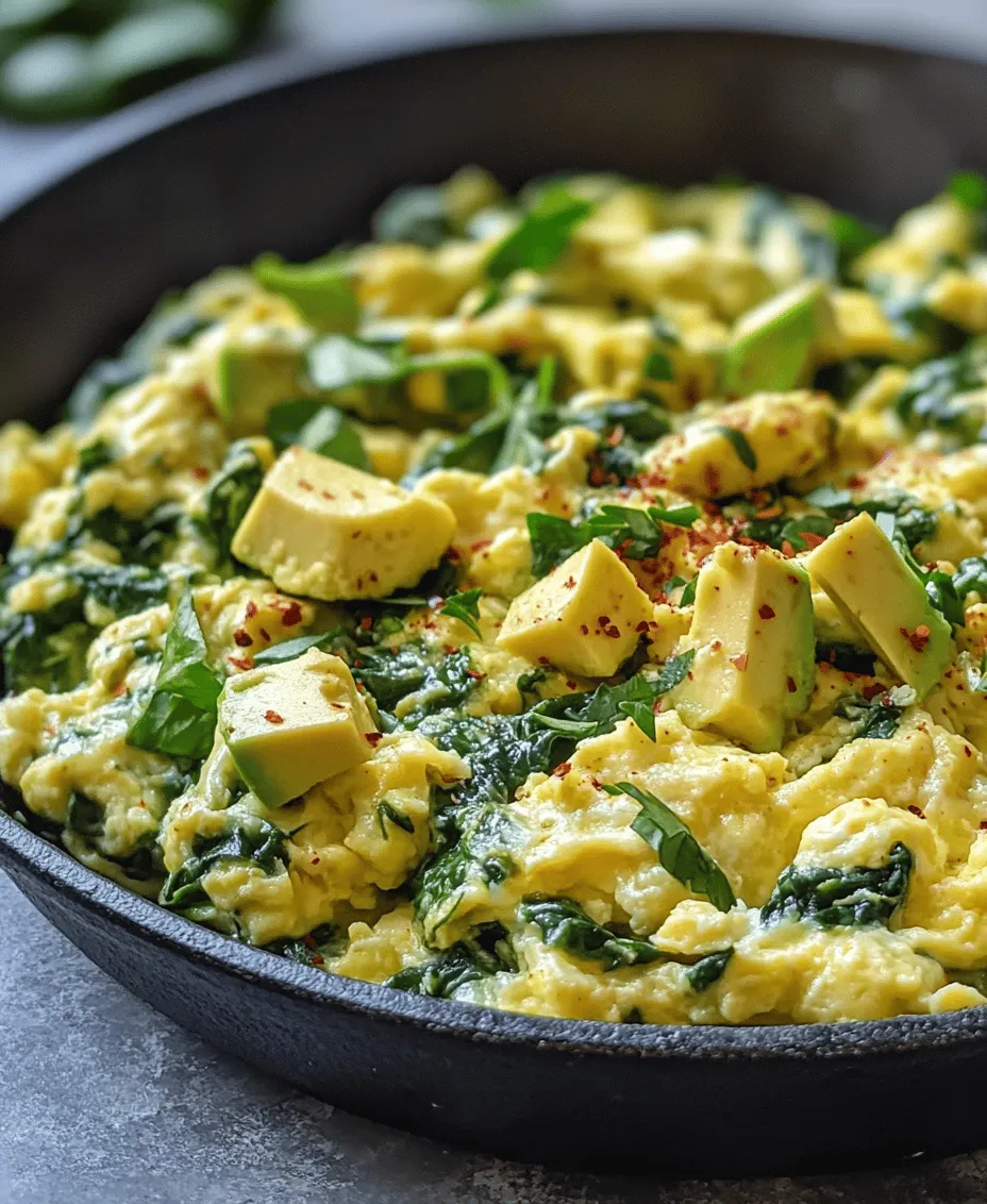 In recent years, there has been a significant shift toward healthier breakfast options, as more people recognize the importance of starting their day with nutritious meals. Breakfast is often heralded as the most important meal of the day, and rightly so. A wholesome breakfast sets the tone for the day, fueling our bodies with the energy needed to tackle daily tasks. Among the myriad of breakfast choices, one recipe stands out for its vibrancy, nutritional value, and ease of preparation: Creamy Spinach and Avocado Scrambled Eggs.
