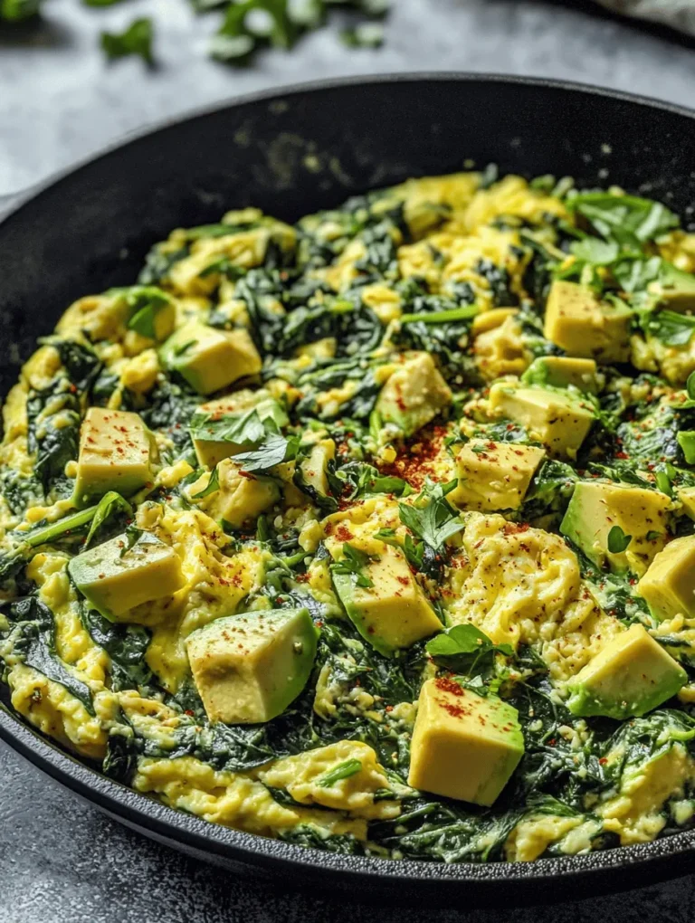 In recent years, there has been a significant shift toward healthier breakfast options, as more people recognize the importance of starting their day with nutritious meals. Breakfast is often heralded as the most important meal of the day, and rightly so. A wholesome breakfast sets the tone for the day, fueling our bodies with the energy needed to tackle daily tasks. Among the myriad of breakfast choices, one recipe stands out for its vibrancy, nutritional value, and ease of preparation: Creamy Spinach and Avocado Scrambled Eggs.