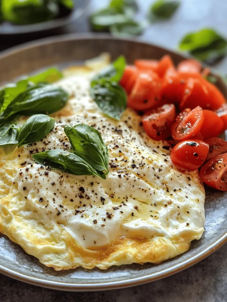In the realm of breakfast dishes, the omelet stands out as a versatile and satisfying choice. Whether you prefer a simple preparation or a dish brimming with vibrant flavors, the omelet can easily adapt to your tastes and dietary preferences. Among the myriad of variations, the Cheesy Mozzarella Omelet emerges as a delightful way to start your day. Bursting with gooey mozzarella, fresh herbs, and the potential for colorful vegetables, this recipe offers a perfect balance of flavors and textures.