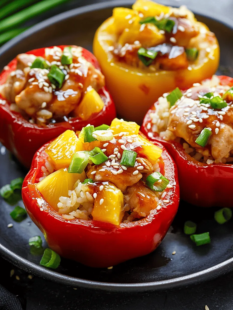 Welcome to a culinary adventure that marries the rich, savory notes of Asian cuisine with the bright, refreshing essence of tropical flavors. The Teriyaki Pineapple Chicken & Rice Stuffed Peppers recipe encapsulates this delightful fusion, presenting a vibrant dish that is as visually appealing as it is delicious. Imagine plump, juicy bell peppers brimming with a hearty filling of tender chicken, fluffy rice, and succulent pineapple, all enveloped in a luscious teriyaki sauce that ties these diverse flavors together.