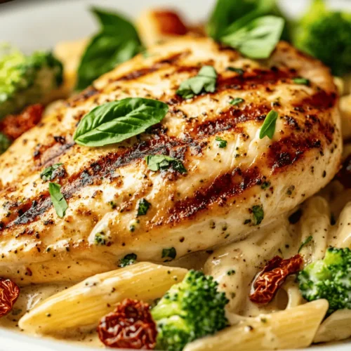 Tuscan Chicken with Creamy Broccoli Alfredo Penne is a delightful dish that transports your taste buds straight to the heart of Italy. Combining the robust flavors characteristic of Tuscan cuisine with a rich, creamy pasta, this recipe stands out for its ability to bring families and friends together around the dinner table. The marriage of tender chicken, vibrant vegetables, and luscious Alfredo sauce creates a comforting meal that’s perfect for both casual weeknight dinners and festive gatherings.