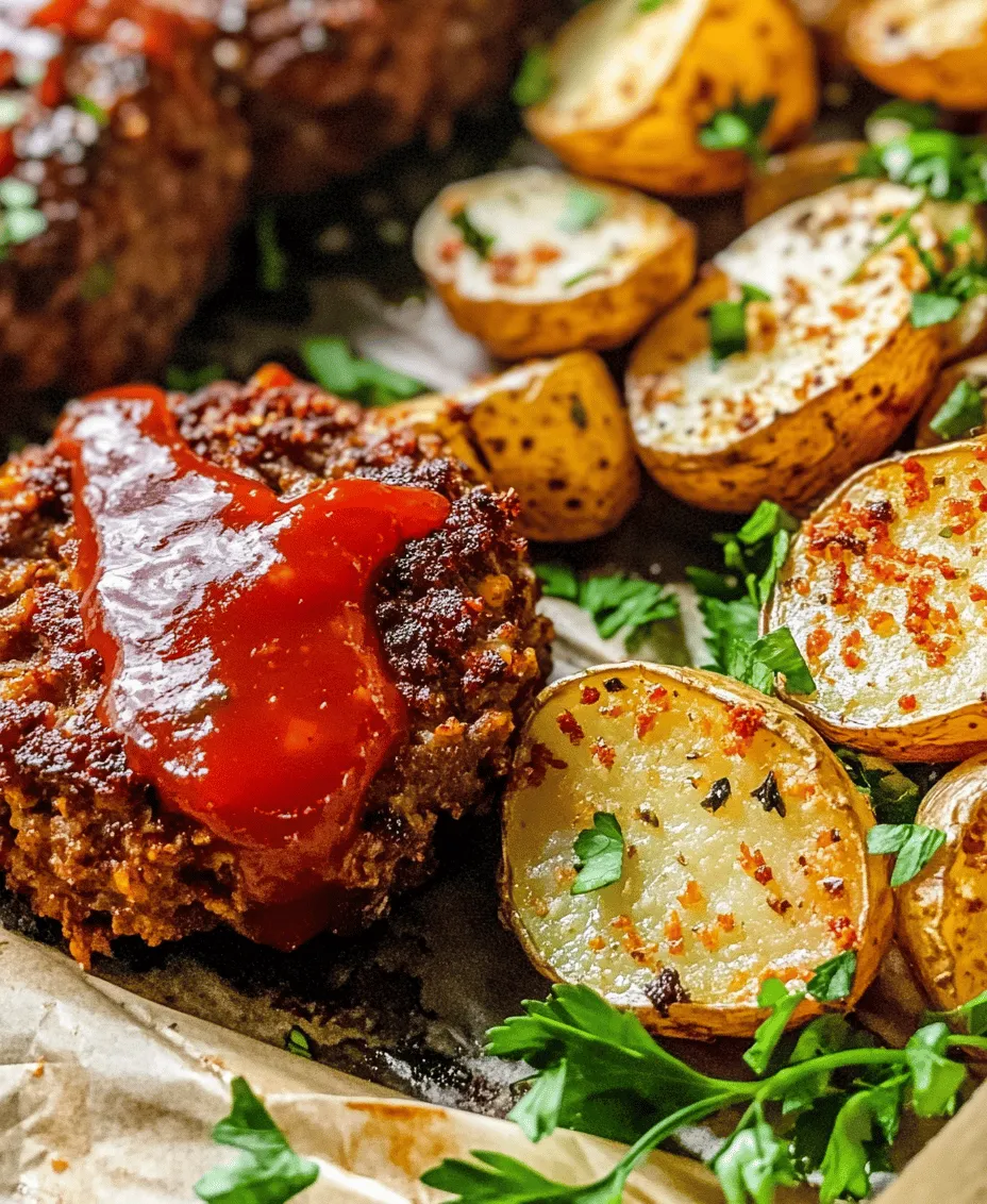 In today's fast-paced world, finding a satisfying and delicious meal that doesn't consume hours of precious time can be challenging. Enter the Savory Sheet Pan Mini Meatloaf & Roasted Potatoes, a dish that perfectly balances convenience and flavor. This one-pan meal is not only easy to prepare, but also promises a hearty and comforting dining experience for families and busy individuals alike. The beauty of this recipe lies in its simplicity; with a few basic ingredients and minimal preparation time, you can create a wholesome dinner that appeals to all ages.