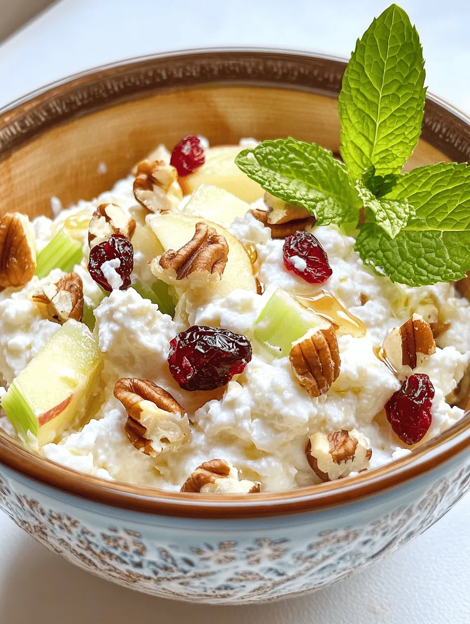 To fully appreciate the Cottage Cheese and Apple Salad, let’s take a closer look at its core ingredients and the health benefits they bring to the table.