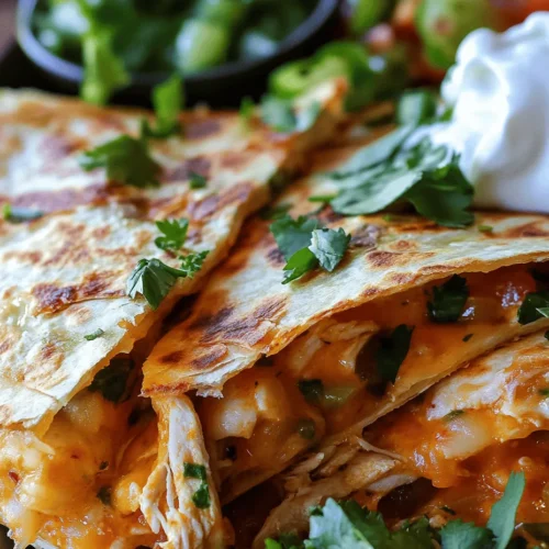 Delve into the irresistible world of Mexican cuisine with the delightful Crispy Cheesy Chicken Quesadilla. This dish combines tender shredded chicken with a creamy, cheesy filling, all encased within a golden, crispy tortilla. Not only is it a crowd-pleaser, but it also offers a perfect blend of flavors and textures that can elevate any meal. Whether you're hosting a casual gathering, preparing a family dinner, or simply craving a quick and satisfying snack, Crispy Cheesy Chicken Quesadillas are an excellent choice. This article will guide you through a detailed recipe, as well as provide insights into its origins, variations, and serving suggestions.