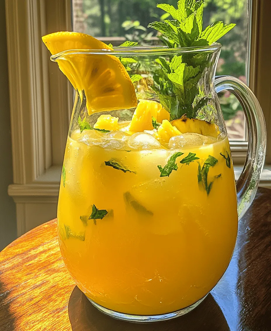 In the warm embrace of summer, nothing quite quenches thirst like a refreshing tropical beverage. From the sandy shores of Hawaii to backyard barbecues, tropical drinks have become synonymous with relaxation and celebration. Among the myriad of fruity concoctions, Pineapple Lemonade Punch stands out as a vibrant and invigorating choice that captures the essence of summer in a glass. This delightful punch combines the sweetness of fresh pineapple with the zesty brightness of lemonade, creating a harmonious balance that is both sweet and tart, perfect for any occasion.