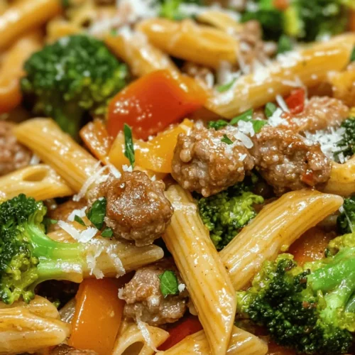 In the realm of quick and satisfying weeknight meals, few dishes can compare to the Sticky Honey Garlic Sausage Pasta Skillet. This one-pan wonder is not only a treat for the taste buds but also a lifesaver for those busy evenings when time is of the essence. The dish seamlessly marries the sweetness of honey with the savory notes of Italian sausage, creating a culinary experience that is both comforting and indulgent.