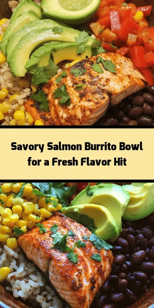 Dive into this delicious Savory Salmon Burrito Bowl packed with flavor and nutrition! Featuring tender baked salmon, fluffy brown rice, and a colorful mix of sautéed veggies, this bowl is as satisfying as it is healthy. Top it with creamy avocado and fresh cilantro for a burst of freshness. Perfect for meal prep or a quick weeknight dinner, you can customize it with your favorite toppings. Enjoy a nutritious meal in just an hour!