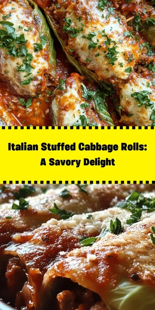 Elevate your dinner game with these Savory Italian Stuffed Cabbage Rolls! Featuring a delicious blend of ground beef or Italian sausage, fluffy rice, and rich marinara, each roll is bursting with flavor. This hearty dish is simple to make and perfect for family gatherings. Top with fresh parsley and extra Parmesan for a delicious finish. Ready in just an hour, it’s a meal everyone will love. Dive into comfort food at its finest!