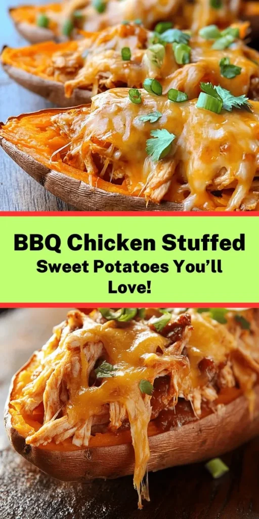 Looking for a delicious and comforting meal that's easy to make? Try these Twice Baked BBQ Chicken Sweet Potatoes! Combining tender sweet potatoes with rotisserie chicken, your favorite BBQ sauce, creamy cheeses, and flavored with spices, this dish is both hearty and satisfying. Perfect for a family dinner or meal prep, these stuffed sweet potatoes pack in flavor and nutrition. Garnish with fresh green onions and cilantro for a stunning presentation! Enjoy this delightful twist on a classic dish.