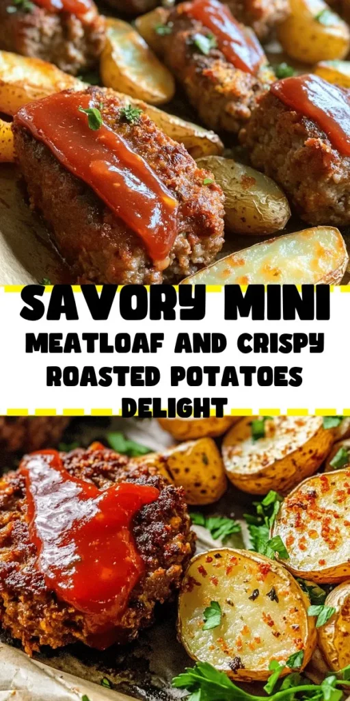 Try this delicious Savory Sheet Pan Mini Meatloaf and Roasted Potatoes for an easy and satisfying meal! Packed with flavors from ground beef and pork, garlic, and herbs, these mini meatloaves are perfect for a weeknight dinner. Paired with crispy roasted baby potatoes seasoned with garlic and paprika, it's a complete meal made on one pan. Quick to prep and ready in just 45 minutes, it's guaranteed to become a family favorite. Enjoy the simplicity and taste!