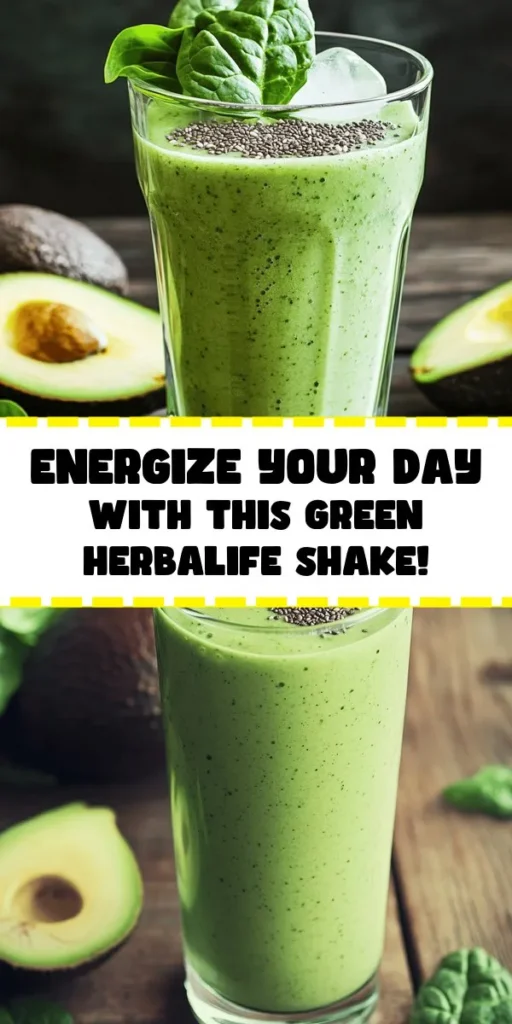 Get ready to boost your energy with this delicious Energizing Green Herbalife Shake! Packed with nutritious ingredients like fresh spinach, avocado, and banana, this shake is both creamy and refreshing. In just 10 minutes, blend together Herbalife vanilla protein powder, almond milk, chia seeds, and a touch of honey for sweetness. Perfect for breakfast or a post-workout snack, this shake is a tasty way to fuel your day! Enjoy the vibrant green goodness!
