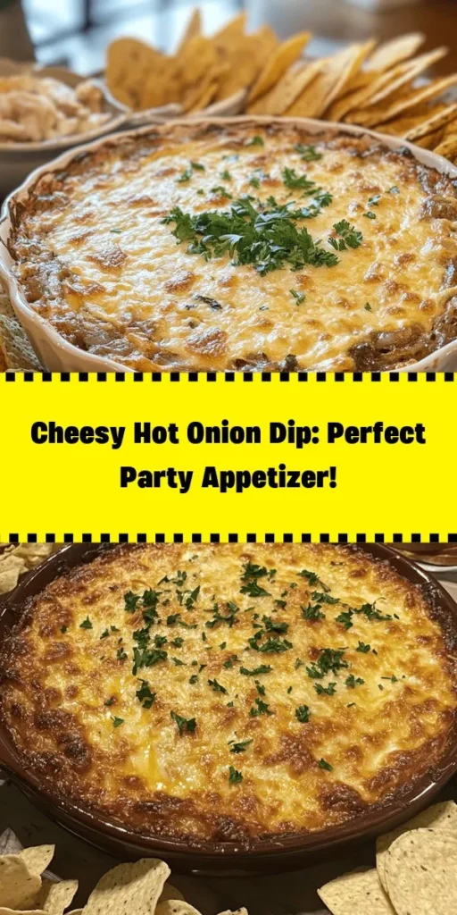 Indulge in the ultimate comfort food with this Cheesy Hot Onion Bliss dip! Made with caramelized onions, creamy cheeses, and a touch of spices, this warm and gooey dip is perfect for any gathering. Simply combine the ingredients, bake until bubbly, and serve with tortilla chips, sliced baguette, or veggie sticks. Ready in just 40 minutes, it's a crowd-pleaser that will make your get-togethers unforgettable. Don't miss out on this cheesy delight!