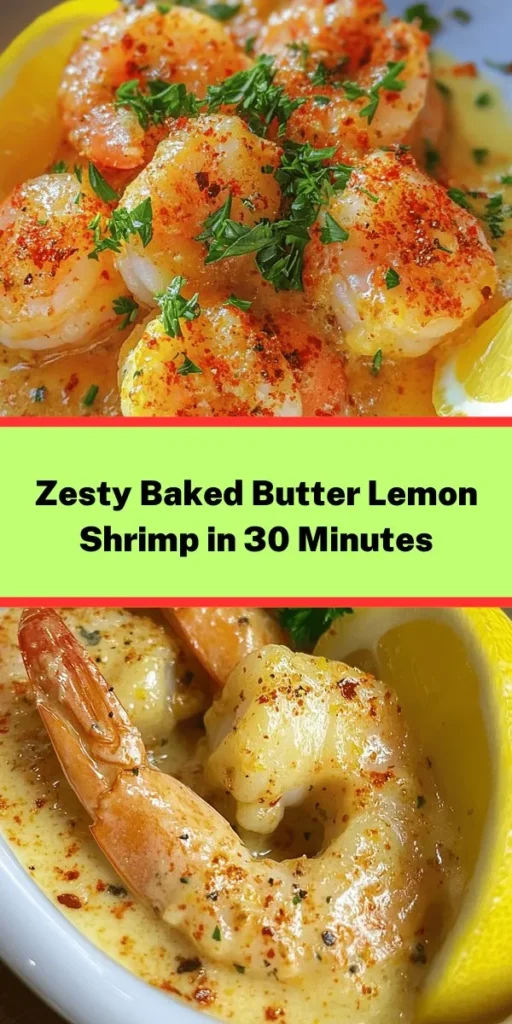 Indulge in this delicious Baked Butter Lemon Shrimp recipe that's sure to impress! With just a handful of ingredients, including fresh shrimp, zesty lemon, and garlic, this dish is both simple and flavorful. Perfect for a weeknight dinner or special occasion, it bakes to perfection in just 15-20 minutes. Serve it with lemon wedges and a sprinkle of parsley for the ultimate taste experience. Get ready for a burst of sunshine in every bite!