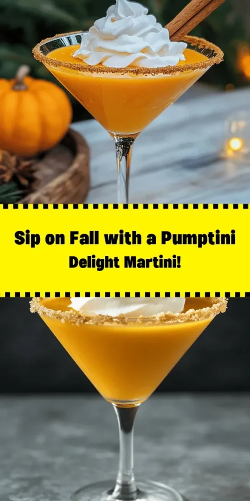 Sip into the fall spirit with this delightful Pumptini! Perfect for cozy evenings, this cocktail combines vodka, pumpkin puree, heavy cream, and a splash of lemon juice, all topped with whipped cream and a hint of pumpkin pie spice. The graham cracker rim adds a fun touch, making it as beautiful as it is delicious. Easy to make in just 10 minutes, this Pumptini is sure to be the highlight of your autumn gatherings! Cheers to pumpkin season!