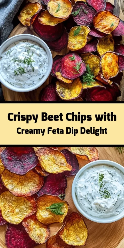 Looking for a healthy snack that's both delicious and easy to make? Try these Crispy Roasted Beet Chips paired with a Creamy Whipped Feta Dip! Just slice your beets thin, toss with olive oil and seasonings, and roast until crispy. Whip up the creamy dip with feta, cream cheese, and herbs for a perfect pairing. This vibrant dish is great for parties or a guilt-free munch. It's nutritious, satisfying, and sure to impress your guests!