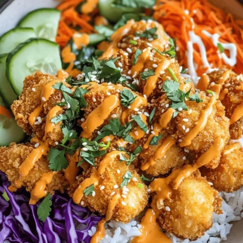 Bang Bang Chicken Bowls are the epitome of contemporary comfort food, embodying a delightful fusion of flavors and textures that captivate the palate. This dish features crispy, golden-brown chicken, vibrant vegetables, and a zesty sauce that brings everything together in a harmonious explosion of taste. The fusion of these elements creates a culinary experience that is not only satisfying but also visually stunning, making it a favorite among food enthusiasts and home cooks alike.