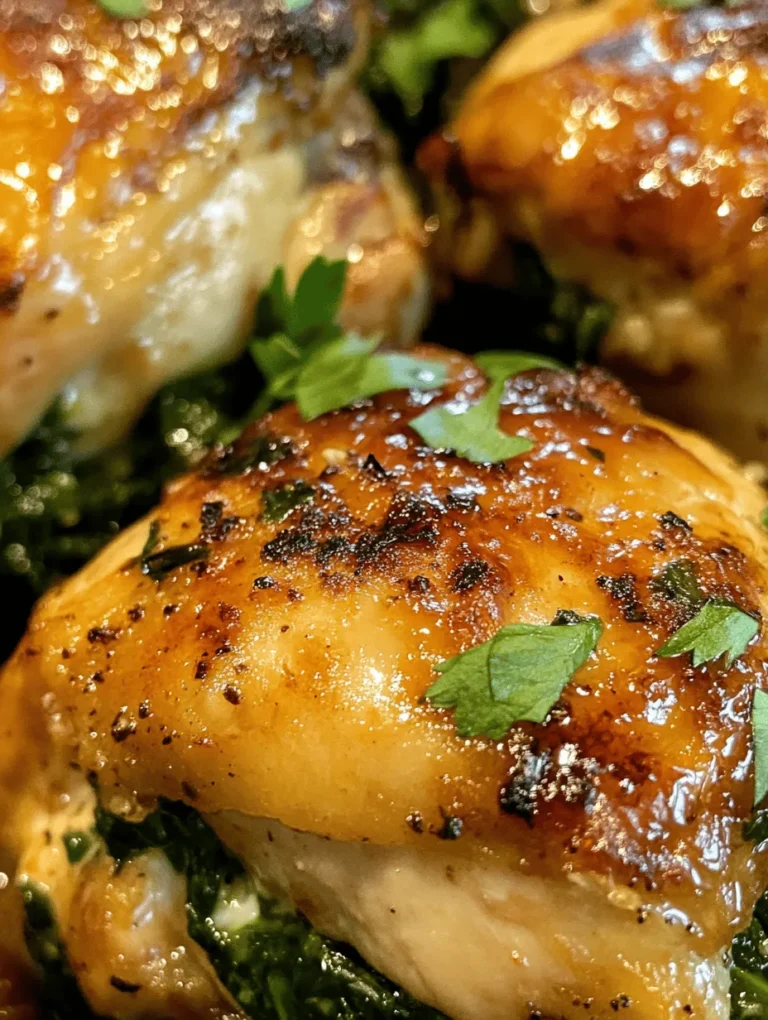 The Juicy Spinach & Feta Stuffed Chicken Breast is not just a feast for the eyes; it is also a powerhouse of nutrition. Spinach, a key ingredient in this recipe, is well-known for its health benefits. This leafy green is rich in vitamins A, C, and K, as well as iron and antioxidants, making it an excellent choice for boosting your immune system and overall health. Feta cheese, another star ingredient, adds a tangy flavor while being lower in fat compared to many other cheeses. The combination of lean protein from the chicken, healthy fats from the olive oil, and the vitamins and minerals found in spinach and feta make this dish a well-rounded meal option.