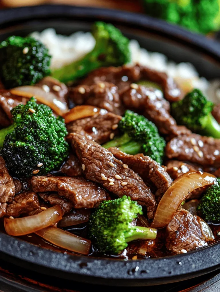 Sizzling Beef & Broccoli Delight is a quintessential representation of stir-fry cuisine that combines tender, marinated beef with vibrant, crunchy broccoli. This dish not only tantalizes the taste buds but also brings a sense of warmth and comfort to the dining table. The appeal of this dish lies not only in its rich flavors but also in its vivid presentation, making it a favorite among both home cooks and restaurant-goers alike.