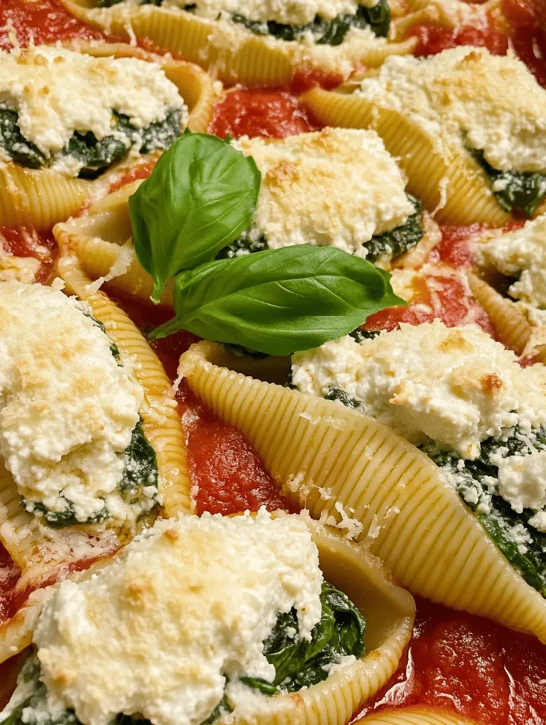 In the world of comfort food, Italian cuisine has a special place, and one dish that exemplifies this is Easy Spinach and Ricotta Stuffed Shells. This recipe combines the heartiness of pasta with the creamy richness of cheese and the vibrant freshness of spinach, making it a delightful option for family dinners or gatherings. Whether you are preparing a casual weeknight meal or an elegant dinner for guests, these stuffed shells promise to impress with their delicious flavors and eye-catching presentation.