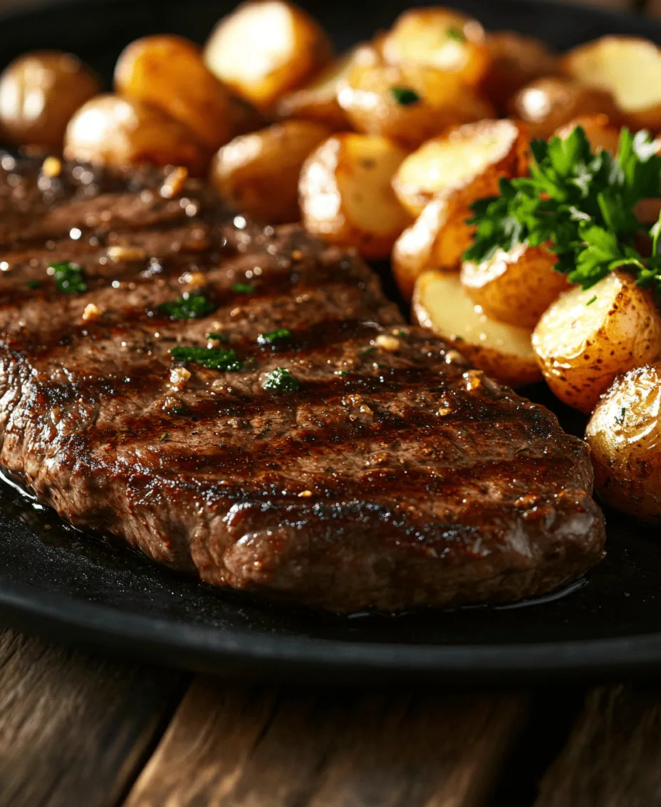When it comes to hearty meals that can satisfy even the most discerning palate, the Sizzling Garlic Butter Steak and Potatoes Skillet stands out as a true culinary delight. This dish beautifully marries the rich, succulent flavors of tender steak with the crispy, golden perfection of potatoes, all brought together by the aromatic allure of garlic butter. Whether you’re preparing a lavish family dinner, celebrating a special occasion, or simply craving a comforting meal after a long day, this recipe is both easy to prepare and irresistibly delicious.