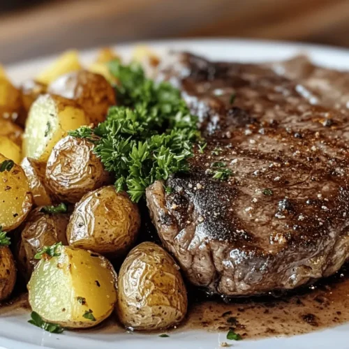 When it comes to hearty meals that can satisfy even the most discerning palate, the Sizzling Garlic Butter Steak and Potatoes Skillet stands out as a true culinary delight. This dish beautifully marries the rich, succulent flavors of tender steak with the crispy, golden perfection of potatoes, all brought together by the aromatic allure of garlic butter. Whether you’re preparing a lavish family dinner, celebrating a special occasion, or simply craving a comforting meal after a long day, this recipe is both easy to prepare and irresistibly delicious.