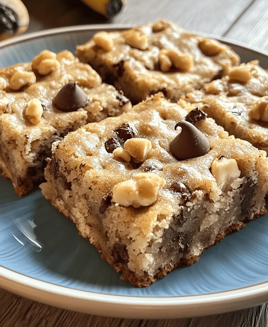The combination of ripe bananas, semi-sweet chocolate chips, and crunchy walnuts creates a symphony of flavors and textures in every bite. The natural sweetness of the bananas complements the rich chocolate, while the walnuts introduce a satisfying crunch that elevates the overall experience. This harmonious blend makes Banana Bliss Chocolate Chip Bars not just a typical dessert but a memorable treat that everyone will adore.
