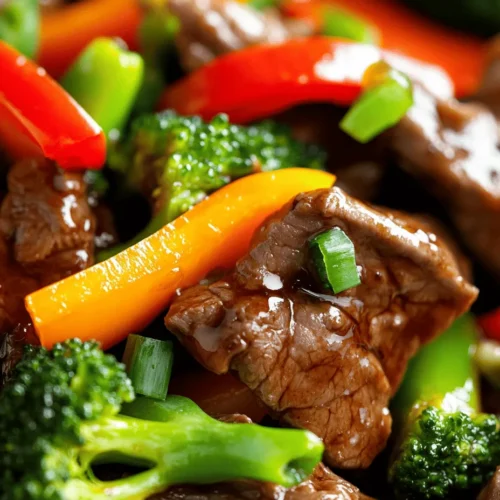 Savory Beef with Oyster Sauce is a delightful stir-fry dish that captures the essence of Asian cuisine with its rich flavors and vibrant ingredients. Originating from the heart of Chinese culinary traditions, this dish has gained immense popularity worldwide, both in homes and restaurants. Its appeal lies not only in the harmonious blend of flavors but also in its quick and straightforward preparation, making it an ideal choice for busy weeknights or festive gatherings. Families and friends can enjoy a satisfying meal together, packed with nutrition and taste.