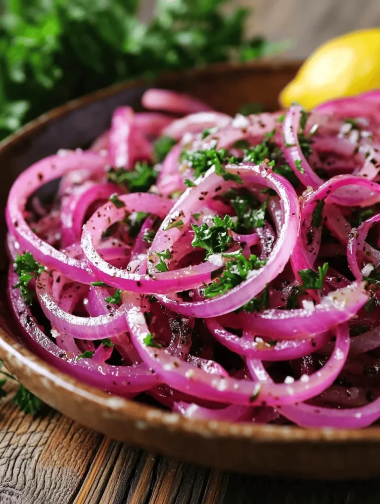 In the world of culinary delights, few ingredients can elevate a dish quite like onions. Their ability to bring out the natural flavors of other components makes them a staple in kitchens across the globe. In Mediterranean cuisine, the combination of onions with zesty and vibrant flavors can transform a simple meal into a feast for the senses. One such dish that exemplifies this principle is the Zesty Sumac Onions Delight. This recipe not only highlights the sweet and crunchy texture of red onions but also incorporates sumac, a spice that adds a unique tartness, making it a perfect complement to a variety of meals.