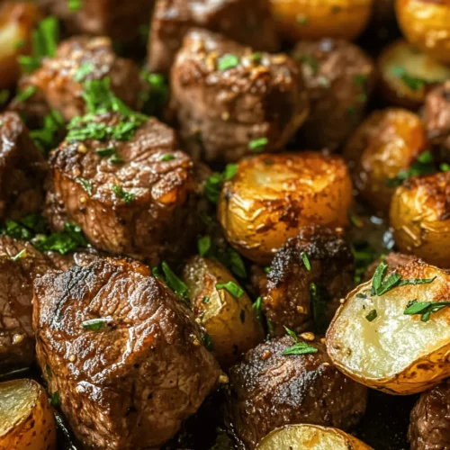 When it comes to quick and satisfying meals, few dishes can rival the mouthwatering combination of sizzling garlic butter steak bites and crispy baby potatoes. This recipe not only delivers a burst of robust flavors but also embodies convenience, making it a favorite among home cooks and busy families alike. In under 30 minutes, you can whip up a delightful dinner that’s perfect for any occasion, from a casual weeknight meal to a special gathering with friends.
