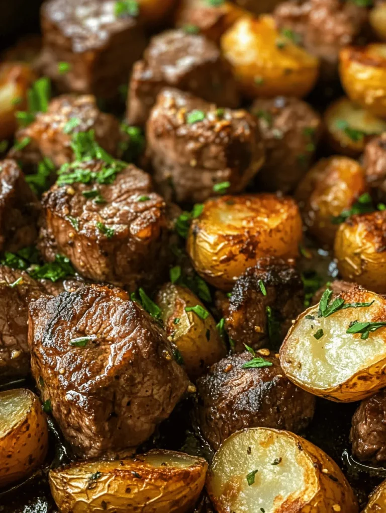 When it comes to quick and satisfying meals, few dishes can rival the mouthwatering combination of sizzling garlic butter steak bites and crispy baby potatoes. This recipe not only delivers a burst of robust flavors but also embodies convenience, making it a favorite among home cooks and busy families alike. In under 30 minutes, you can whip up a delightful dinner that’s perfect for any occasion, from a casual weeknight meal to a special gathering with friends.