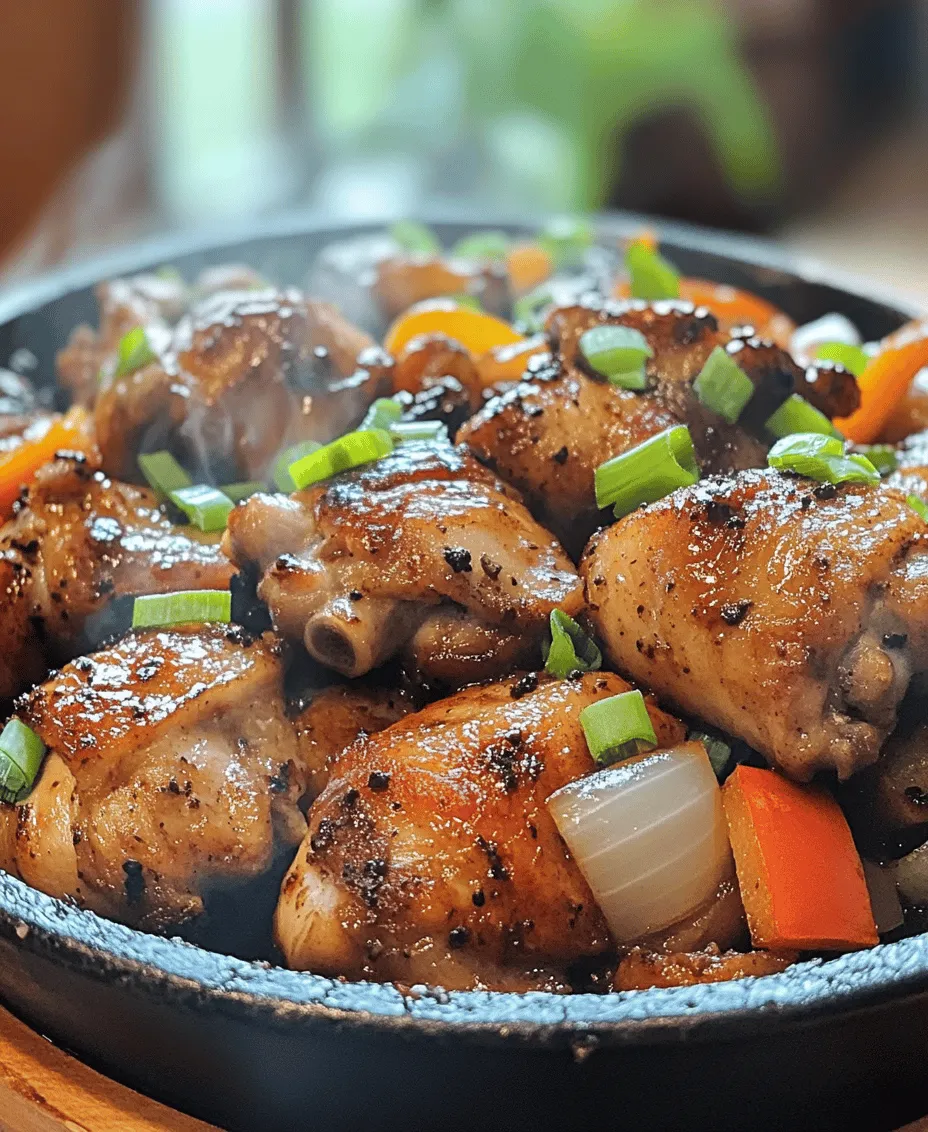 Sizzling Black Pepper Chicken is a dish that tantalizes the taste buds with its bold flavors and satisfying textures. This popular dish, often served in Asian restaurants, combines the heat of black pepper with tender chicken, creating a mouth-watering experience that keeps you coming back for more. What makes this dish truly special is its blend of savory, spicy, and slightly sweet elements, all working in harmony. As the chicken sizzles in the pan, the aroma of freshly ground black pepper fills the air, promising a culinary adventure that is hard to resist.