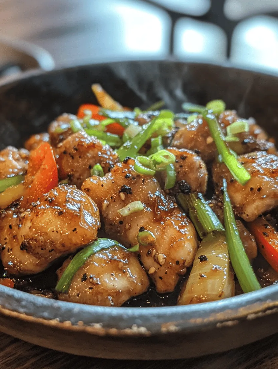 Sizzling Black Pepper Chicken is a dish that tantalizes the taste buds with its bold flavors and satisfying textures. This popular dish, often served in Asian restaurants, combines the heat of black pepper with tender chicken, creating a mouth-watering experience that keeps you coming back for more. What makes this dish truly special is its blend of savory, spicy, and slightly sweet elements, all working in harmony. As the chicken sizzles in the pan, the aroma of freshly ground black pepper fills the air, promising a culinary adventure that is hard to resist.