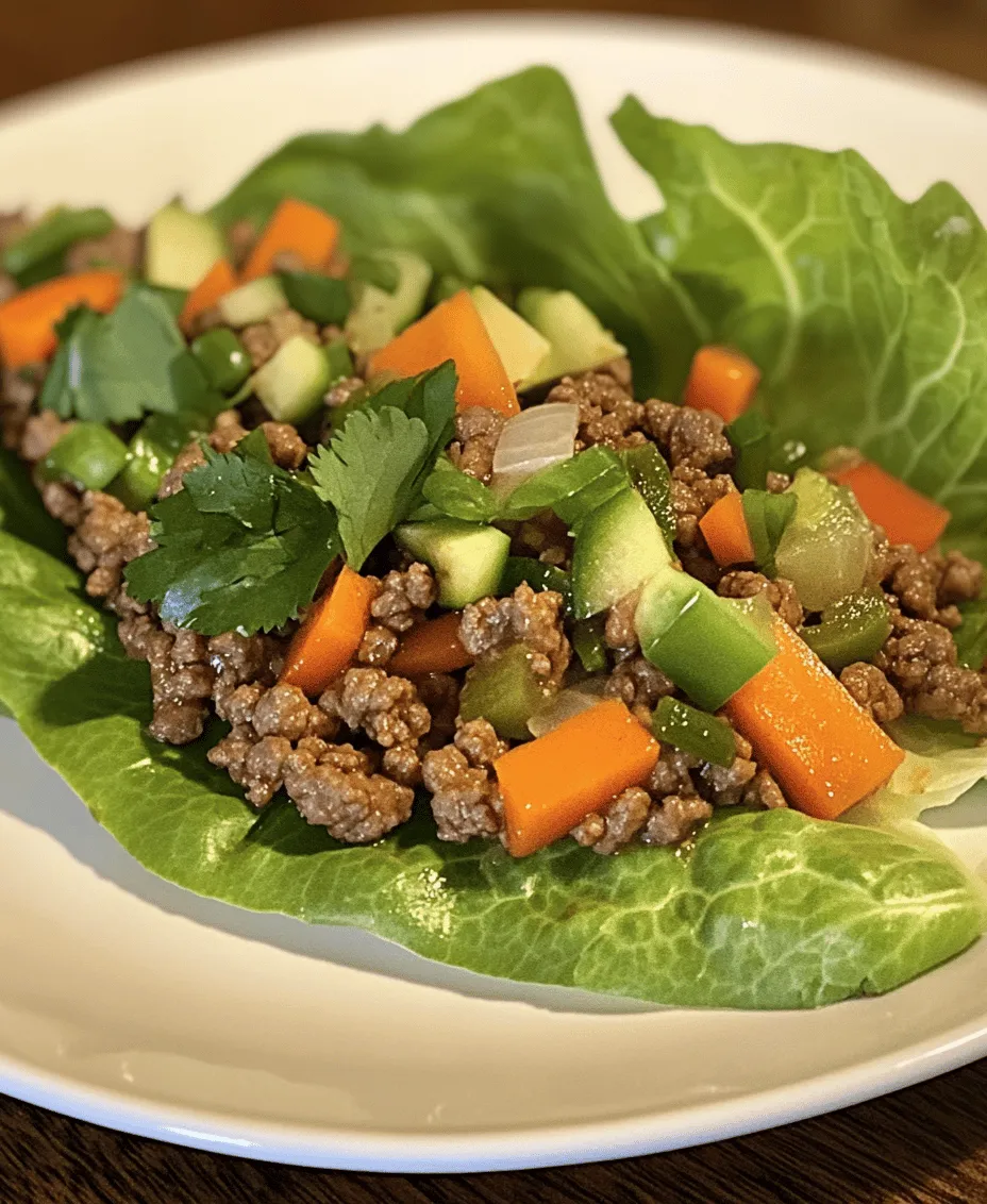 In the vibrant world of Asian cuisine, few dishes are as beloved as the Savory Asian-Style Ground Beef Lettuce Wraps. These wraps offer a delightful combination of flavors and textures, marrying the rich umami of seasoned ground beef with the refreshing crunch of fresh lettuce leaves. Ideal for a quick weeknight dinner or a fun appetizer for gatherings, this dish stands out not only for its taste but also for its versatility. With a preparation time that fits seamlessly into a busy schedule, these wraps allow you to enjoy the depth of Asian flavors without spending hours in the kitchen.