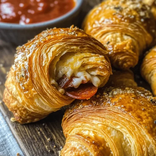 The charm of Mozzarella Pepperoni Croissant Rolls lies in their unique blend of textures and flavors. The flaky, airy layers of the croissant dough provide a satisfying contrast to the melty, stretchy mozzarella cheese within. When you bite into one of these rolls, you're greeted by the rich flavor of the cheese and the slightly spicy, savory note of pepperoni, creating a harmonious balance that is simply delightful.