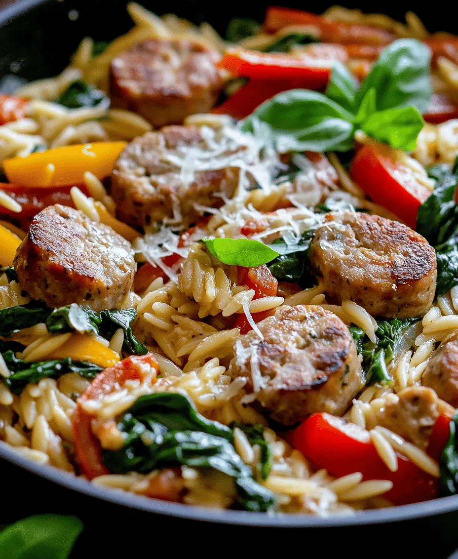 If you’re on the lookout for a comforting dish that combines convenience with incredible flavor, look no further than the Creamy Chicken Sausage Orzo Skillet. This delightful meal is not only delicious but also embodies the essence of a one-pan dish, streamlining your cooking and cleanup efforts. The beauty of this recipe lies in its creamy texture, which perfectly complements the savory chicken sausage and tender orzo, creating a dish that is both satisfying and nourishing.