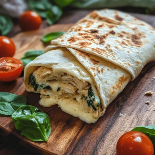 If you’re searching for a quick, satisfying meal that packs a flavorful punch, look no further than cheesy garlic chicken wraps. This recipe is a perfect blend of tender chicken, melted cheese, and fragrant garlic, all enveloped in a soft tortilla. Not only do these wraps offer a delightful taste experience, but they are also incredibly convenient, making them an ideal choice for busy weeknights or casual gatherings with friends and family.